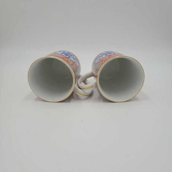 Otagiri Cup Small Multi Japan Fall Floral Ceramic & Porcelain Coffee Mug 2 Pcs - Picture 9 of 10